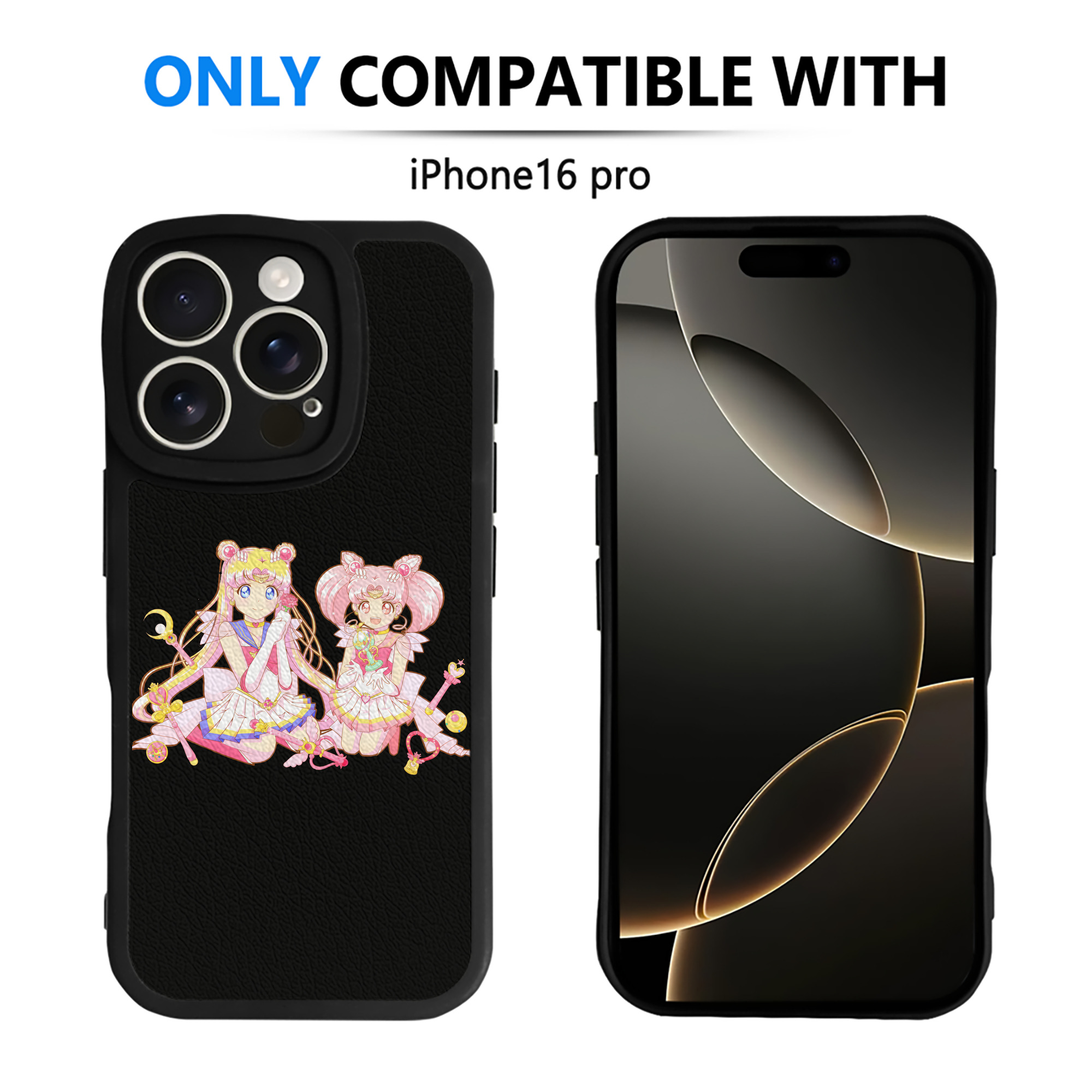 （画像用） 美少女戦士セーラームーン 月野 うさぎ つきの うさぎ Sailor Moon Tsukino Usagi 【iPhone 16シリーズ対応】シリコンスマホケース（レザー調） 材質：シリコン